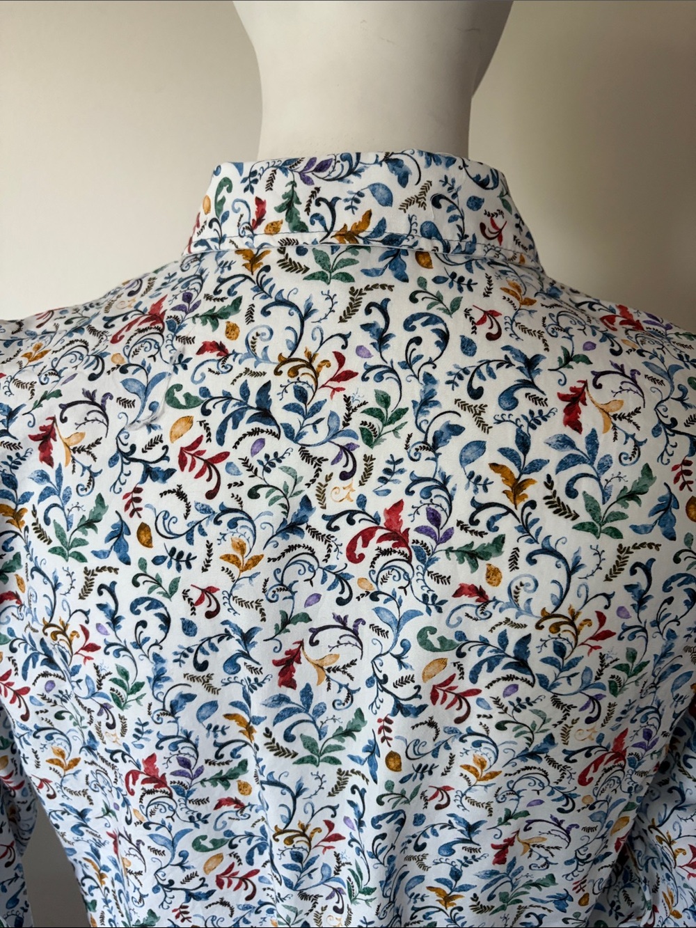 Erfo Original Floral Long-Sleeve Button-Up Shirt Size 36 - Picture 7 of 12